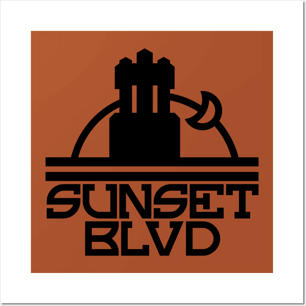 Sunset Boulevard Black Spire Style Wall Art by GoAwayGreen